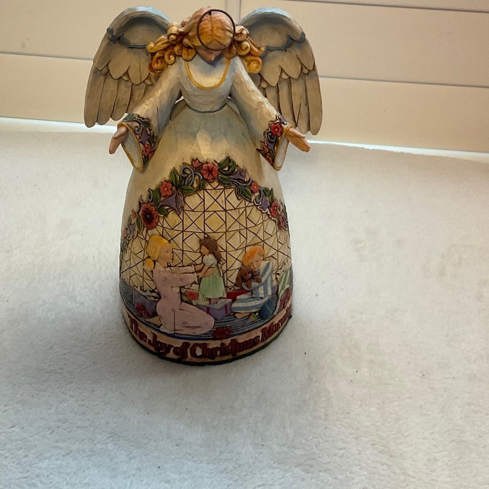 Jim Shore Angel Figurine with Gold and Blue Accents